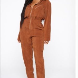 Caramel color Corduroy jumpsuit